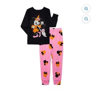 Disney minnie mouse girl halloween pajama set size 4